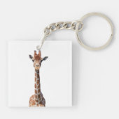 Porte-clés Cute giraffe face (Dos)