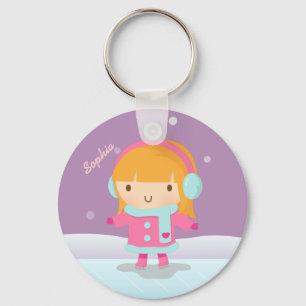 Porte-clés Cute Girl Ice Skater For Kids