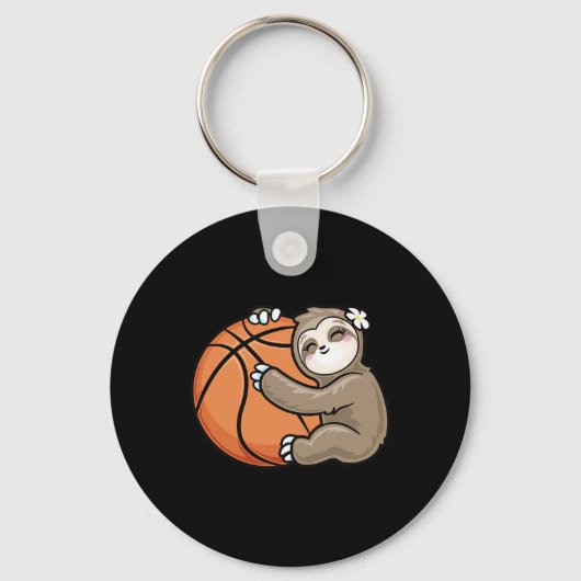 Porte-clés Cute Girl Loth Sloth Basketball (Recto)