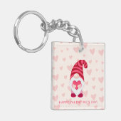 Porte-clés Cute Gnome Holding Heart Classroom Saint-Valentin (Devant gauche)