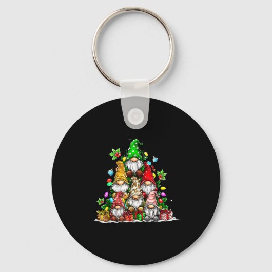 Porte-clés Cute Gnomes Christmas Tree Lights Gnomies Gnome Xm (Recto)