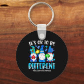 Porte-clés Cute gnomes prise de conscience de l'autisme pour (Recto)