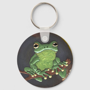 Porte-clés Cute Green Tree Grenouille Animaux Amateurs Cadeau