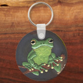 Porte-clés Cute Green Tree Grenouille Animaux Amateurs Cadeau (Recto)