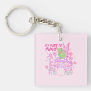 Porte-clés Cute grenouille et champignon - Vous me faites bou