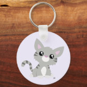 Porte-clés Cute Grey Kitty Porte - clé (Recto)