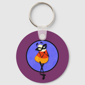 PORTE-CLÉS CUTE HALLOWEEN CANDY CORN ROUND BOTON PORTE - CLÉ