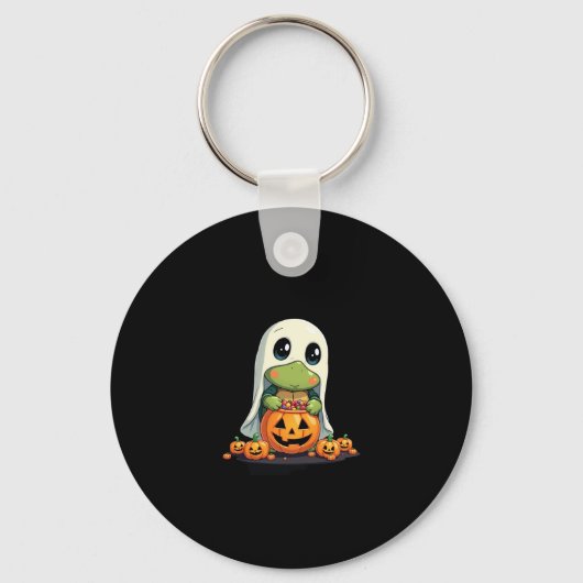 Porte-clés Cute Halloween Turtle Ghost avec bonbon (5) (Recto)