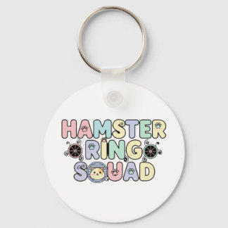 Porte-clés Cute Hamster Ring Squad Pastel Design