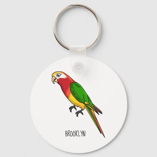 Porte-clés Cute happy parrot (Recto)