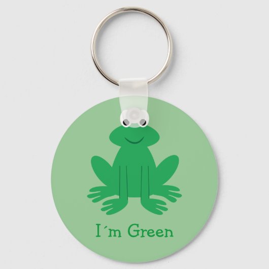 Porte-clés Cute "I´m Green" Cartoon Frog (Recto)