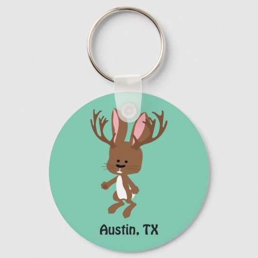Porte-clés Cute Jackalope - Austin, Texas (Recto)