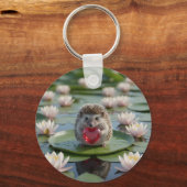 Porte-clés Cute July Hedgehog with Ruby Heart (Recto)