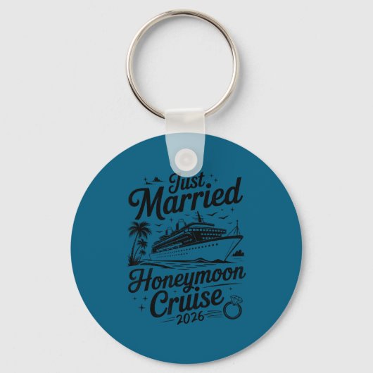 Porte-clés Cute Just Married Honeymoon Cruise 2026 Newlyweds  (Recto)