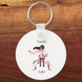 Porte-clés Cute Karate Girl Martial Arts (Verso)