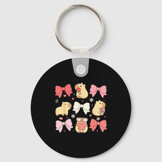 Porte-clés Cute Kawaii Animals And Nk Coquette Bows Aesthetic (Recto)