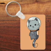Porte-clés Cute Kawaii Astronaut Kitten (Recto)