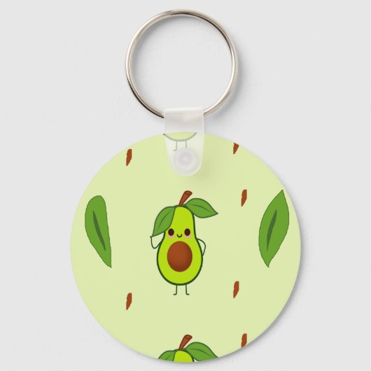 Porte-clés Cute kawaii avocado (Recto)