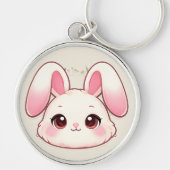 Porte-clés Cute Kawaii Bunny Face Keychain (Devant)