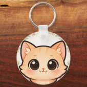 Porte-clés Cute Kawaii Cat Face Keychain (Recto)