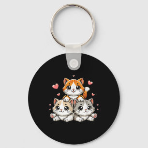 Porte-clés Cute Kawaii Chats Neko Funny Kitten Cadeau Amoureu