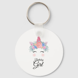 Porte-clés Cute Kawaii Colorful Rainbow Unicorn Birthday Girl