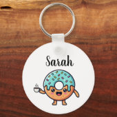 Porte-clés Cute Kawaii Donut Lovers Personalized Keychain (Verso)