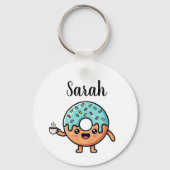 Porte-clés Cute Kawaii Donut Lovers Personalized Keychain (Verso)