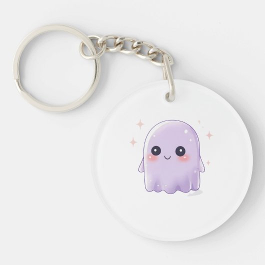 Porte-clés Cute Kawaii Ghost Keychain | Cozy Halloween (Devant)