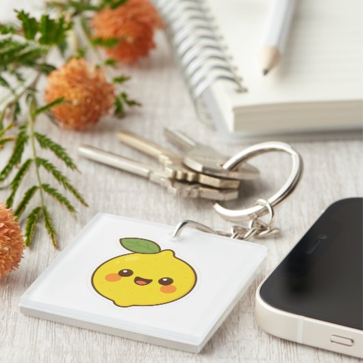Porte-clés Cute Kawaii Lemon (Devant Droit)
