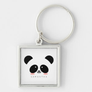 Porte-clés Cute Kawaii Panda   Add Your Name
