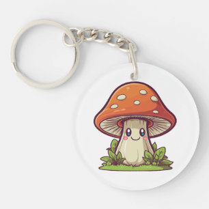 Porte-clés Cute kawaii style, La recherche de champignons