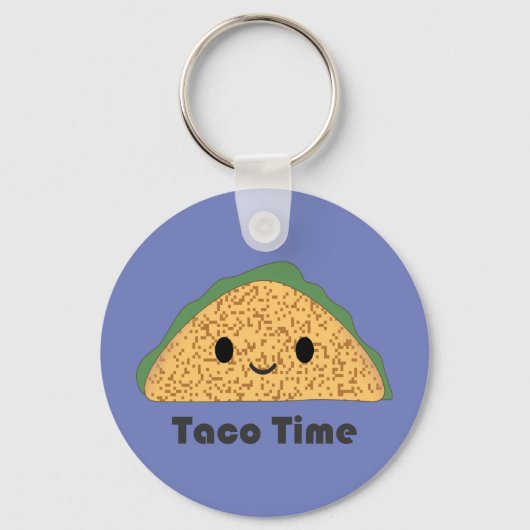 Porte-clés Cute Kawaii Taco Time Taco (Recto)