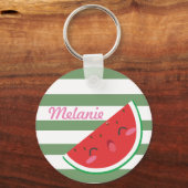 Porte-clés Cute Kawaii Watermelon Personnalisé (Recto)