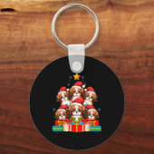 Porte-clés Cute King Charles Cavalier Le Dog Christmas Tree X (Recto)