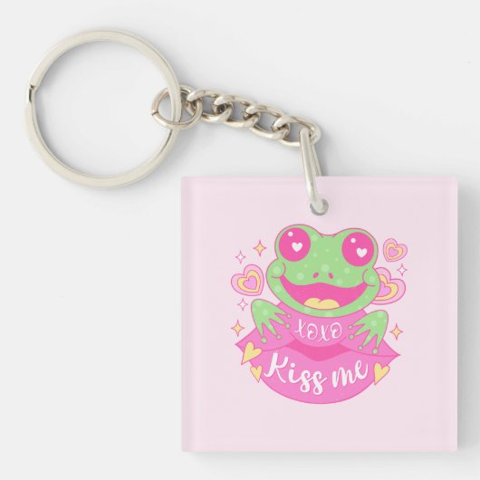 Porte-clés Cute Kiss Me Frog - Xoxo (Devant)