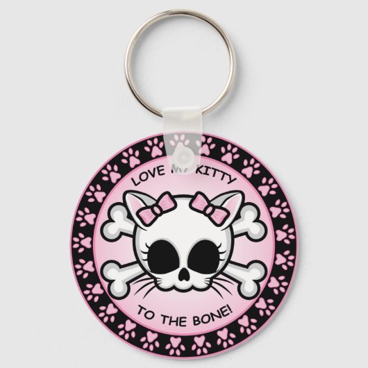 Porte-clés Cute Kitty Crâne (Recto)