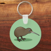 Porte-clés Cute Kiwi Brown de Nouvelle-Zélande (Recto)