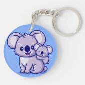 Porte-clés Cute Koala Et Bébé (Dos)