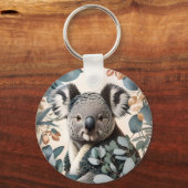 Porte-clés Cute Koala Eucalyptus Feuilles (Recto)