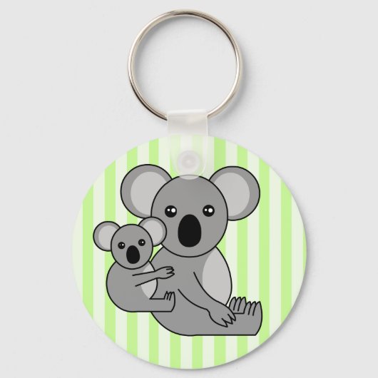 Porte-clés Cute Koala Ours et bébé (Recto)