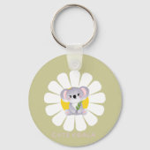 Porte-clés Cute koala Ours fleur marguerite Zoo Animal Love (Verso)