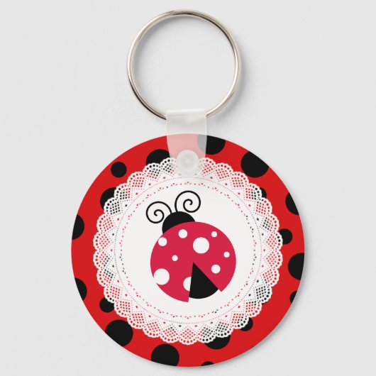 Porte-clés Cute Ladybug Porte - clé rouge et noir (Recto)