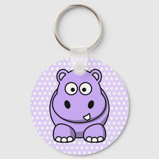 Porte-clés Cute Lavender Hippo (Recto)
