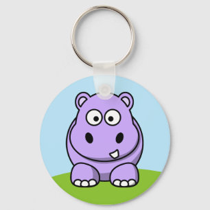 Porte-clés Cute Lavender Hippo