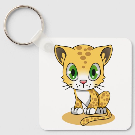 Porte-clés Cute léopard Animé (Recto)