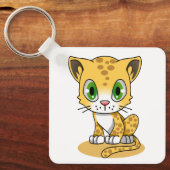 Porte-clés Cute léopard Animé (Recto)
