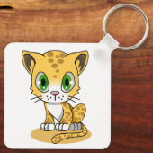 Porte-clés Cute léopard Animé (Verso)
