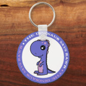Porte-clés Cute Little Blue et Dinosaure pourpre (Recto)
