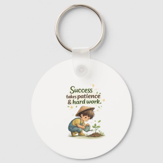 Porte-clés Cute Little Boy Success & Hard Work Keychain2 (Recto)